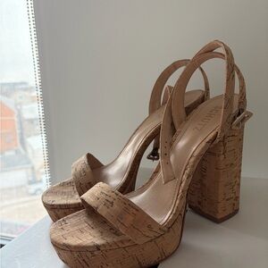 SCHUTZ Cork Platform Heels